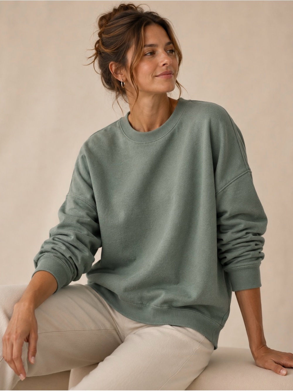 Crewneck Sweatshirt - Sage Green XL